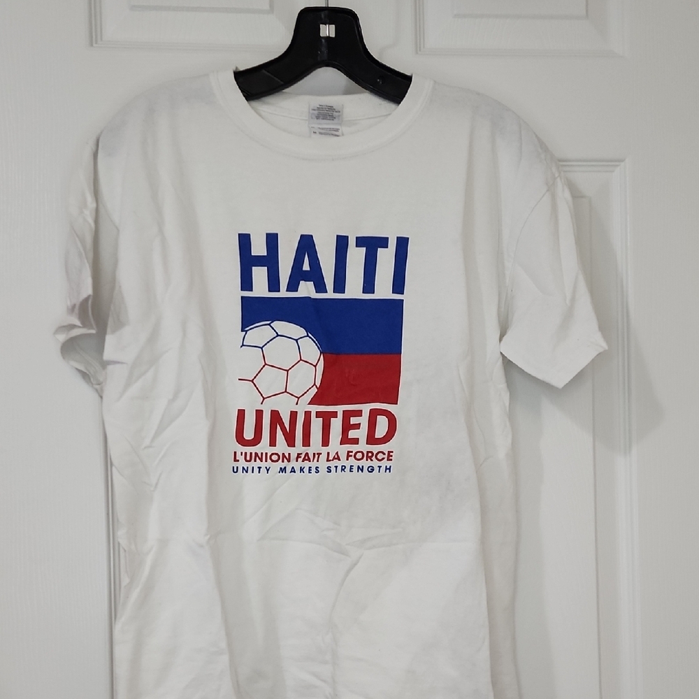 Gildan White Haiti United Short Sleeve Tee